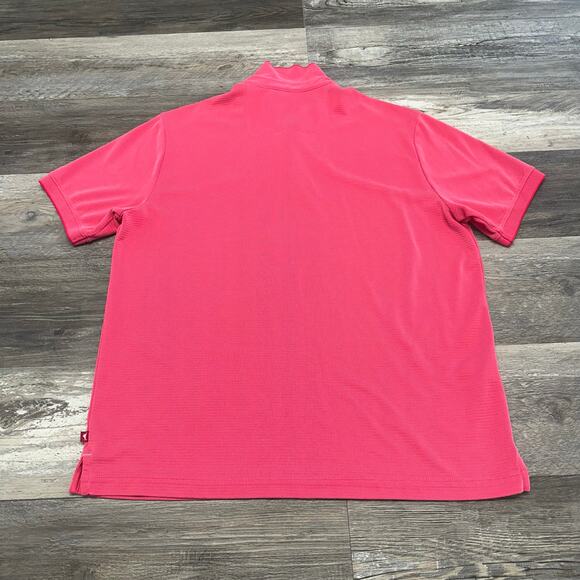 Tommy Bahama Polo Shirt Island Zone Pink Mens L Embroidered Tencel Polyester‎ - Picture 6 of 9
